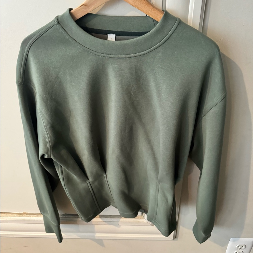 lululemon athletica Olive Green Crewneck Sweatshirt